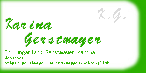 karina gerstmayer business card
